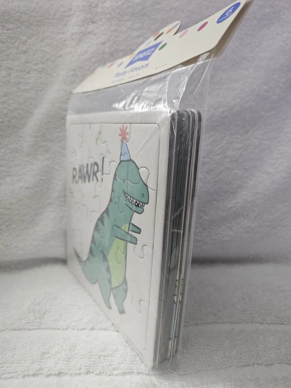 6 CT Spritz Dino Mini Puzzle Party Favors, Dinosaur Party Themed